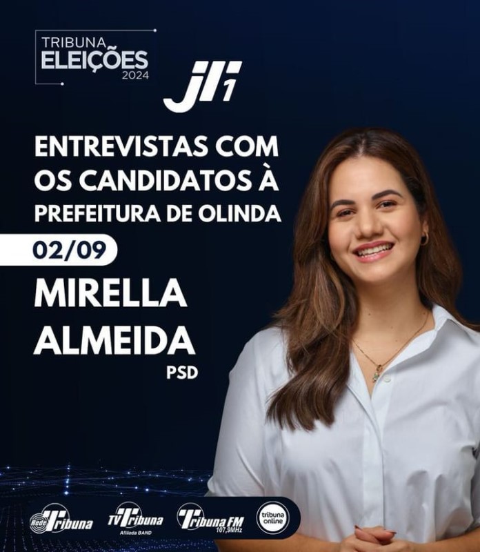 TV Tribuna inicia entrevistas com candidatos à Prefeitura de Olinda nesta segunda