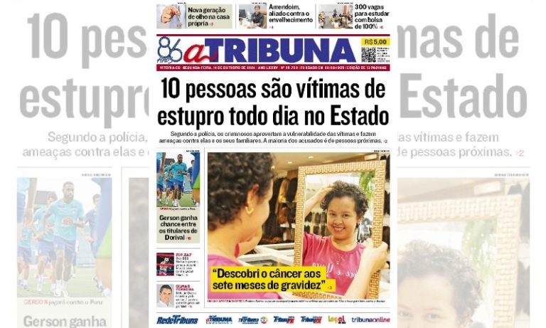 Confira os destaques do jornal A Tribuna desta segunda-feira
