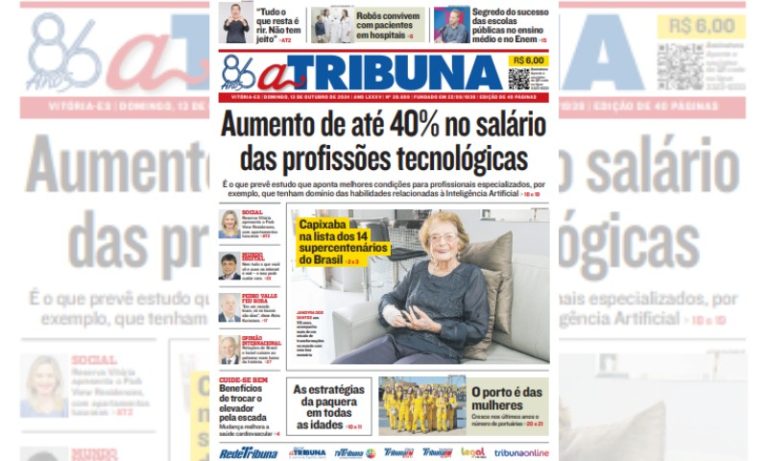 Confira os destaques do jornal A Tribuna deste domingo