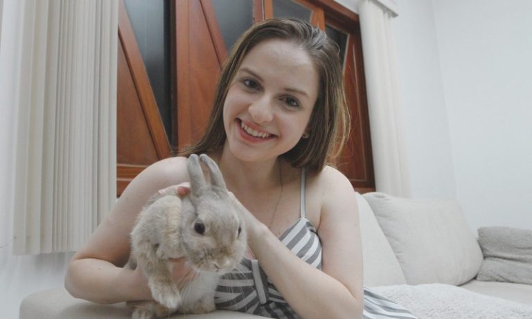 Engenheira tem coelho de estimação: “Me apaixonei pelo Tambor na pandemia”