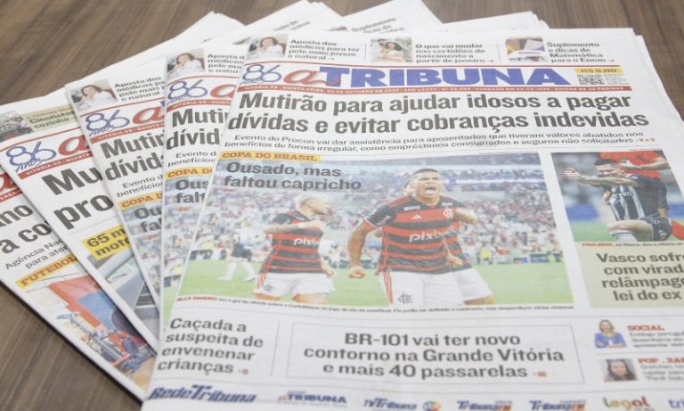 Jornal A Tribuna vai ter edição especial impressa nesta segunda-feira