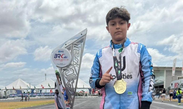 Mais experiente e de olho no tri do Estadual de Kart