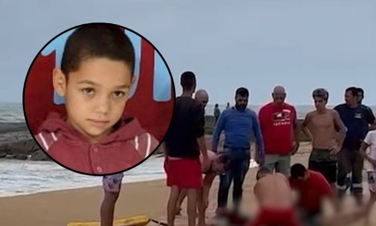 Menino de 8 anos é arrastado para o mar e morre afogado no ES