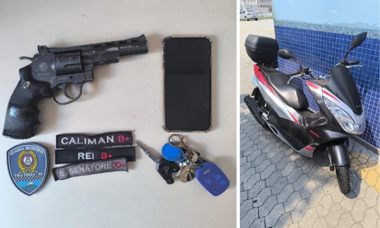 Moto é recuperada minutos após roubo em frente a academia na orla de Itapuã