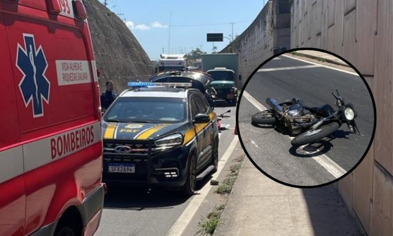 Motociclista colide em carreta e morre na BR-101 em Viana
