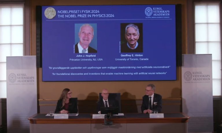 Nobel de Física vai para dupla que impulsionou estudo sobre aprendizado de máquina