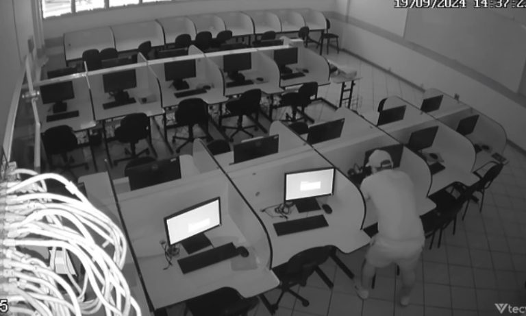 Polícia pede ajuda para encontrar casal que furtou 17 CPUs em faculdade no ES