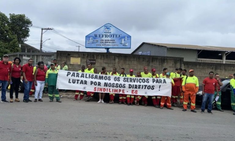 Trabalhadores da limpeza pública entram em greve em Cachoeiro