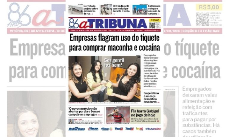 Confira os destaques do jornal A Tribuna desta quarta-feira