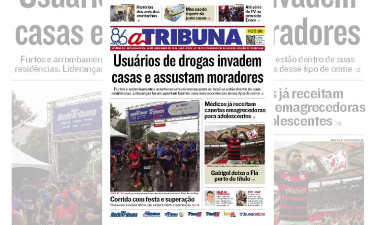 Confira os destaques do jornal A Tribuna desta segunda-feira