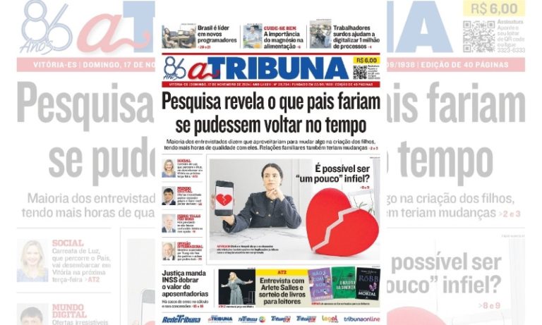 Confira os destaques do jornal A Tribuna deste domingo