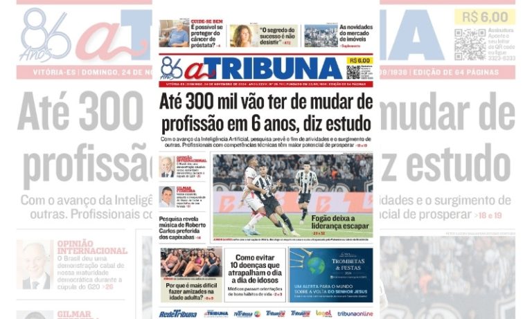 Confira os destaques do jornal A Tribuna deste domingo