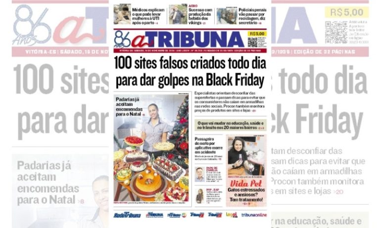 Confira os destaques do jornal A Tribuna deste sábado