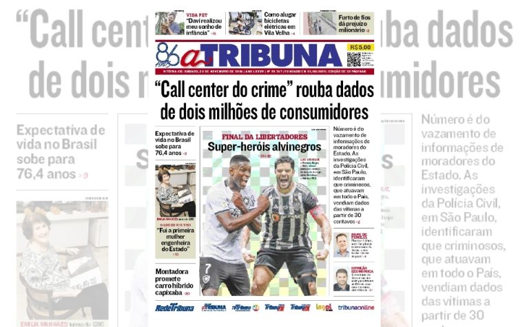 Confira os destaques do jornal A Tribuna deste sábado
