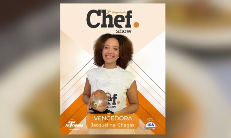Jacqueline Chagas conquistou o troféu do Chef Show da TV Tribuna/Band
