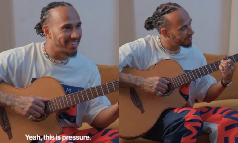 Lewis Hamilton aprende a tocar ‘Garota de Ipanema’ no violão: ‘Eu amo essa música’