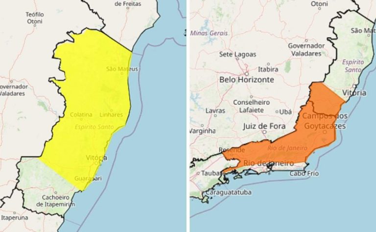 Alertas do Inmet preveem chuva para a virada de ano no ES