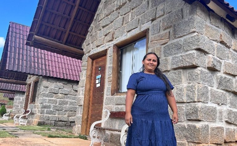 Casas medievais nas montanhas do ES