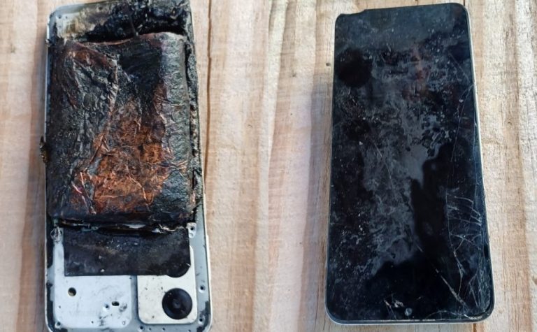 Celular explode enquanto homem almoçava em Vila Velha