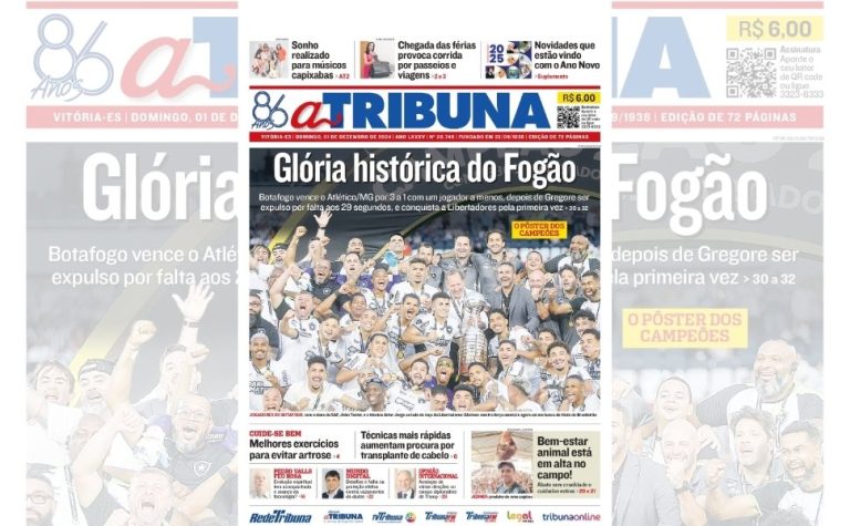 Confira os destaques do jornal A Tribuna deste domingo