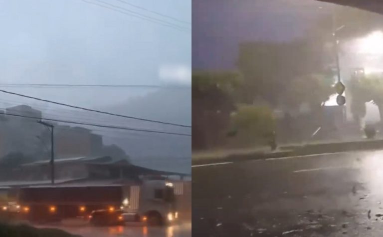 Durante forte chuva, poste cai e mata motociclista no Sul do ES