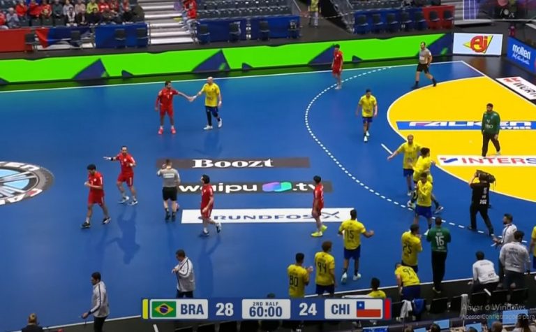 Brasil leva susto, mas vence Chile em estreia na 2ª fase no Mundial de Handebol