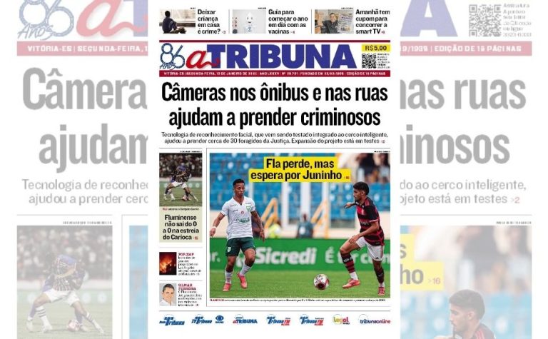 Confira os destaques do jornal A Tribuna desta segunda-feira