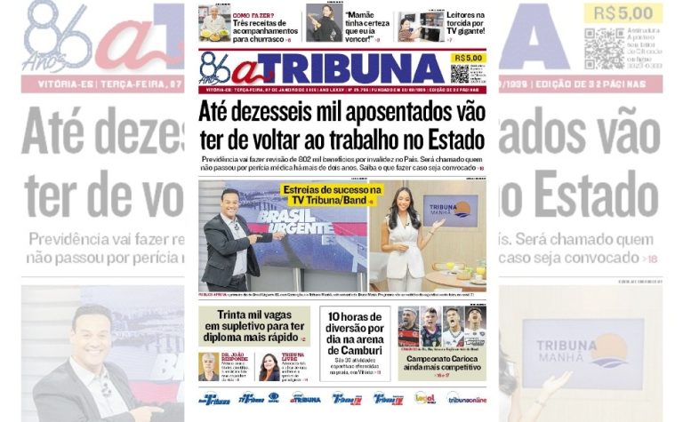 Confira os destaques do jornal A Tribuna desta terça-feira