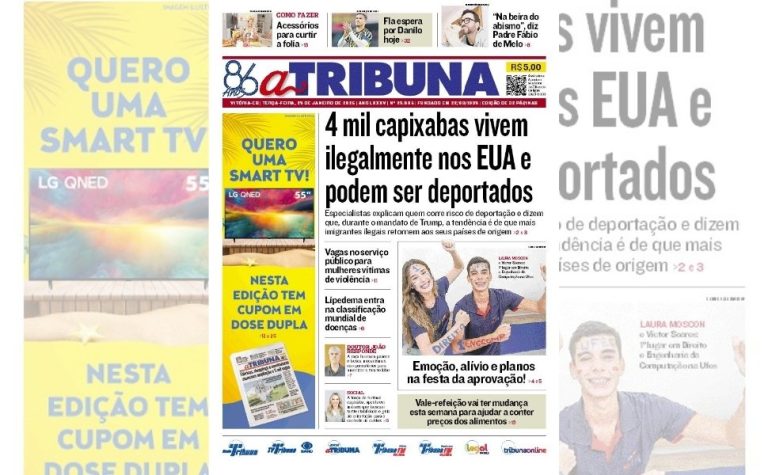 Confira os destaques do jornal A Tribuna desta terça-feira