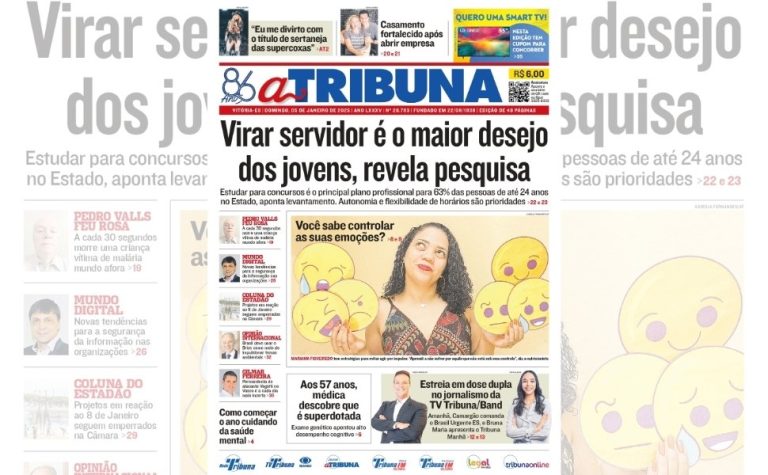Confira os destaques do jornal A Tribuna deste domingo