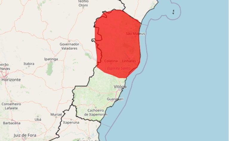 ES recebe novo alerta de grande perigo para chuvas até domingo