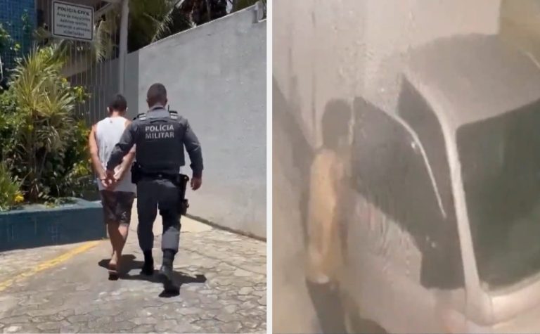 Homem é flagrado furtando objetos em caminhão para vender em bar na Serra