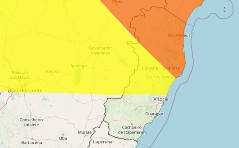 Instituto emite novos alertas de chuvas para 42 cidades do ES; veja a lista