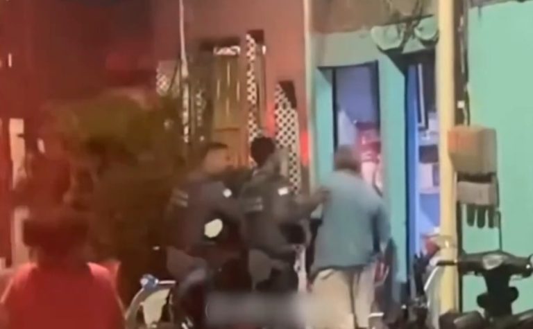 Vídeo flagra morador levando tapa de policial durante ocorrência em Vitória