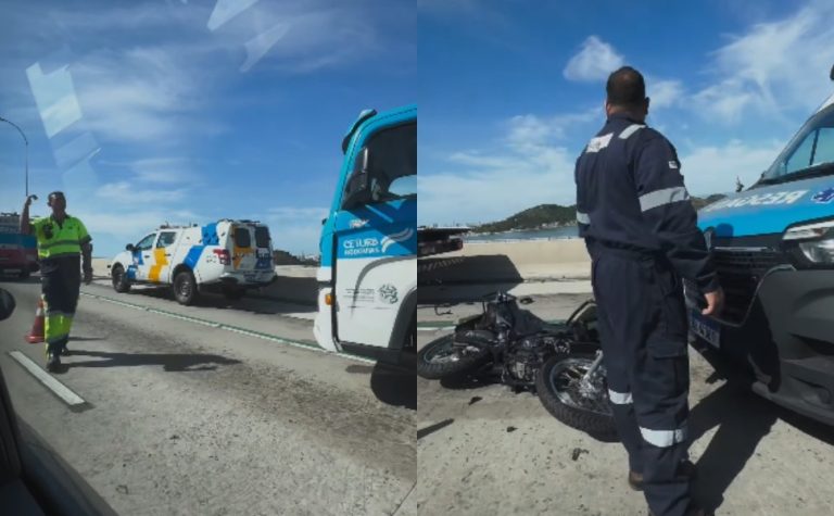 Acidente entre guincho e motocicleta deixa um morto na Terceira Ponte