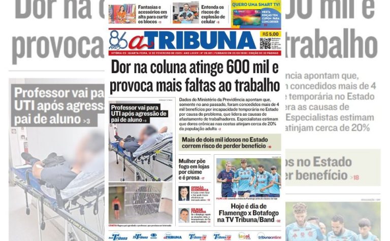 Confira os destaques do jornal A Tribuna desta quarta-feira