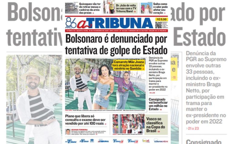 Confira os destaques do jornal A Tribuna desta quarta
