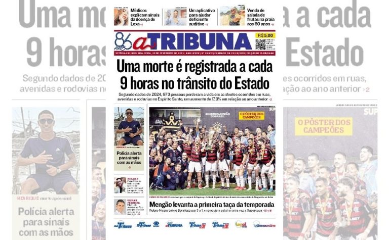 Confira os destaques do jornal A Tribuna desta segunda-feira