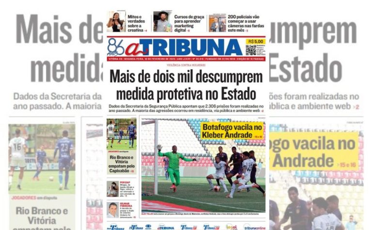 Confira os destaques do jornal A Tribuna desta segunda