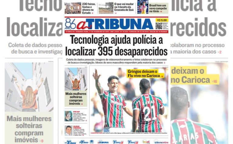 Confira os destaques do jornal A Tribuna desta segunda