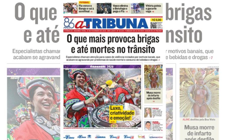 Confira os destaques do jornal A Tribuna desta segunda