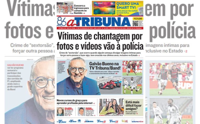 Confira os destaques do jornal A Tribuna desta sexta