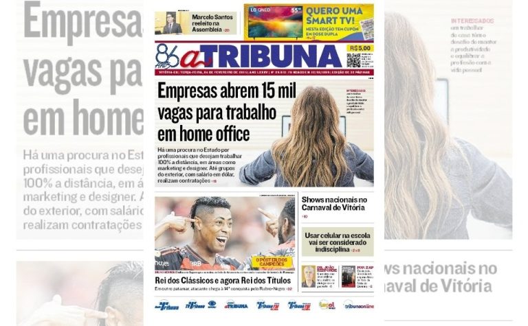 Confira os destaques do jornal A Tribuna desta terça-feira