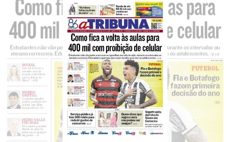 Confira os destaques do jornal A Tribuna deste domingo