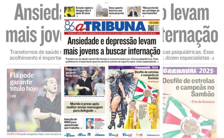 Confira os destaques do jornal A Tribuna deste sábado