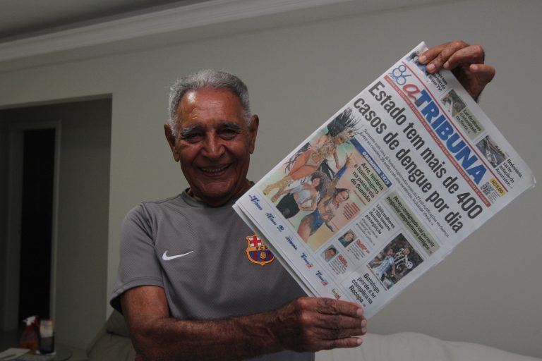 Ganhador de sorteio da TV Tribuna/Band faz a festa com TV gigante!