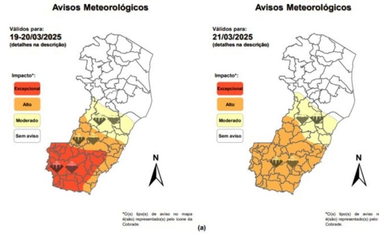 Alerta Laranja: ES pode registrar chuvas intensas. Veja a lista das cidades