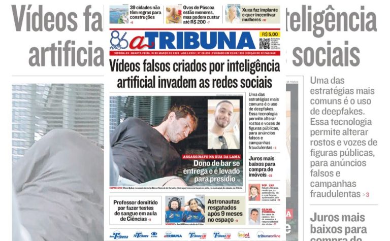 Confira os destaques do jornal A Tribuna desta quarta