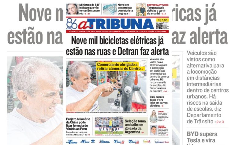 Confira os destaques do jornal A Tribuna desta quarta