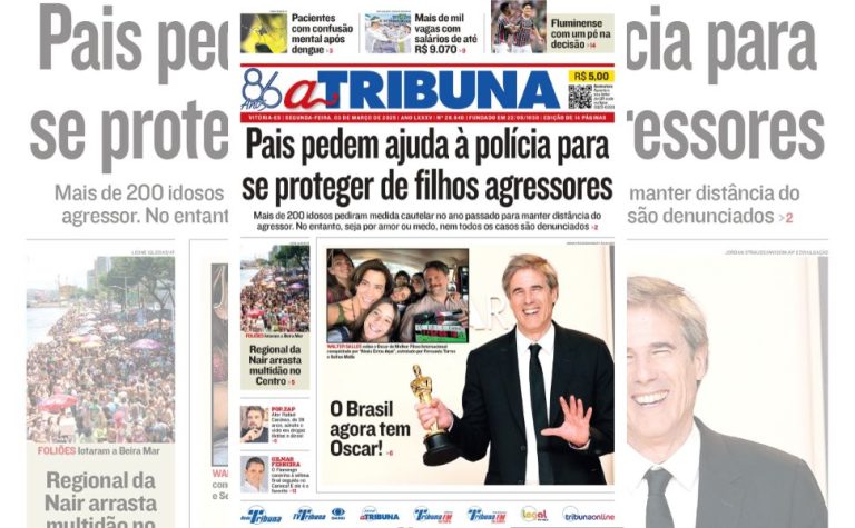 Confira os destaques do jornal A Tribuna desta segunda